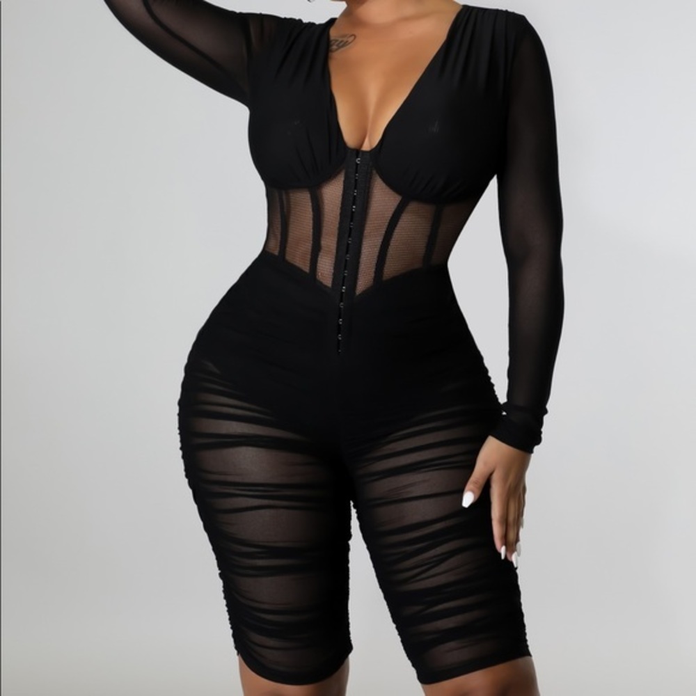 Sheer Mesh Romper